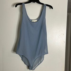 Forever 21 Powder Blue Mesh Bodysuit